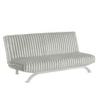 Contemporary Style Light Gray Finish Futon Sofa Bed Convert Into Bed With Extra