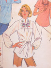 Vintage Simplicity Pattern 8262 Tunic Top Embroidery Transfer Misses Sz 12 Uncut