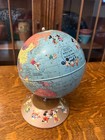 Vintage 32 Disney Character 8    Rand-mcnally Litho World Globe 1955 Tin Toy