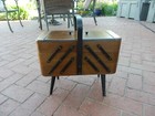 Vintage Fold Out 3 Tier Wooden Sewing Box
