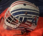 Bauer Ice Hockey Goalie Full Face Mask Helmet W  Cage Ce Usa R  W   B    see Des
