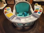 Infantino Turquoise Booster Chair With Activity Tray And Toy Attachments