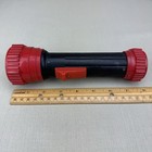 Usalite Vintage Black Red Metal Flashlight 2 D Cell
