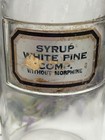 Antique Apothecary Pharmacy Glass Bottle With Label Under Glass With Stopper