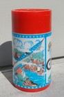 Evil Knievel Aladdin Thermos Thermo Bottle Vintage 1970s Used With Scuffing