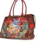 Isabella Fiore Vintage Y2k Free Sprit Carry On Leather Xl Soft Tote Handbag  895