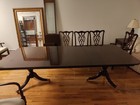 Stoneleigh Mahogany Duncan Phyfe Double Pedestal Dining Table Set