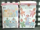 2 Vintage Butterick Baby Doll One Size Pattern Lot   O  5508 5229