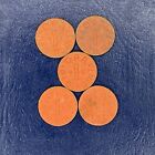  5  - Vintage World War Ii Opa Red Point Ration Token - 5 Token Lot