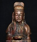 10  Ancient Chinese Bronze Gilt Zhuge Liang Kong Ming Statue Man People Statue