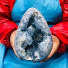 9 06lb Natural Blue Celestite Geode Quartz Crystal Mineral Specimen Healing