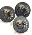 Scarce Minerva   Jupiter  Mars 1800s Wood W  Gilded   Silvered Metal  Bbb 5 8  