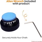 Cru5h Billiards Magnetic Pool Cue Chalk Holder For Taom Chalks Round   Aluminum