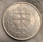 1966 Portugal Silver 20  Escudos  Bu  650