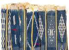Yellow   Blue West African Bondoukou Indigo Cloth Burkina Faso Multicolor Cotton