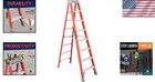 Louisville 8ft Fiberglass Step Ladder  300 Lb Capacity