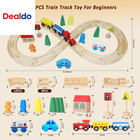 Wooden Train Set 33pcs  Magnetic Toy Train With Tracks Fits Thomas The Train  Br