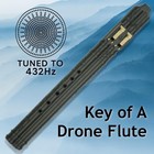 Drone Flute Native American Style 432hz Double Chamber 3d Printed Black Key Of A