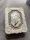 Vintage Stone Trinket Or Jewelry Box Soapstone Hand-carved In India