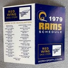 1979 Los Angeles Rams  nfl  Football Pocket Schedule  Super Bowl Year