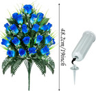 Artificial Cemetery Flowers  Grave Decorations Roses  Memorial Flowers Bouquet W