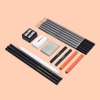 17-piece Sketching   Drawing Pencil Set - Art Supplies For Artists  Charcoal  Er