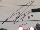 Signed Autographed 14 X 11 Photo Indy 500 Race Car   Driver Dan Wheldon  10