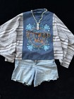 Upcycled Fleetwood Mac Rock Band T Shirt Boho Sleeves Women s One Size