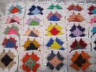 20-4  Granny Squares Blocks 4 Afghan  Afghans Assorted Colors All Different