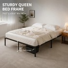 Metal Queen King Full Size Bed Frame Bedroom Sturdy Steel Slat Support Bedstead