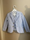 Janie And Jack Boys Blue 2pc Shorts Suit Set Lined  Size 5