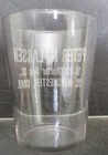 Pre-pro Advertising Acid Etched Whiskey Shot Glass Peter R  Larsen Manchester Ct