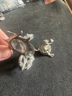 Vintage Spoontiques Pewter Dragon W Gem   Red Eyes Mr890   Hatchling M835 D d     