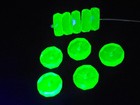 Faceted Rondelle Vaseline Glass Beads 4x10mm Yellow Uranium Glass Czech 10pcs