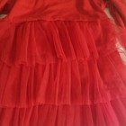 Infant Girls Child Of Mine By Carters Red Layered Christmas Dress  3-6  Months