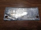 1960 Buick Electra 225 Convertible Cowl Tag