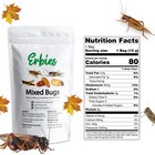 Edible Bugs Mixed Trail Mix 15g Bag Seasoned Crunchy Insects Crickets Gag Gift