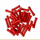 100x 22-18 Gauge Wire Butt Connectors Vinyl Awg Ga Car Radio Terminals Red