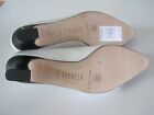 Nickels Blue White Pumps Italy Size 6 5 Narrow Leather Runs Small Women Shoes