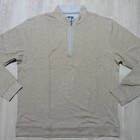 Johnnie-o Mens L Large Sully Pullover Cedar 1 4 Zip Golf Sweatshirt Sweater