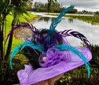 Kentucky Derby Hat Church Tea Party Hat Wedding Hat With Wide Brim