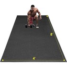 Large Non-slip Exercise Mat Shock-absorbent Foam Fitness Flooring Home Gym New