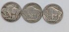 1930 P 2s Buffalo Nickel Set   3 Coins   Full Dates Mint Marks And In Nice Shape