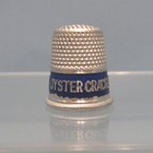 Thimble Otc Oyster Cracker Advertising Sewing Aluminum Vintage 1920-30s 
