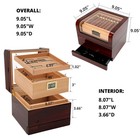 Kavine Cigar Humidors  Top Handcrafted Spanish Cedar Humidor Cigar Box With B   