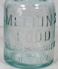 C1900 Aqua Glass Jar Antique Mellin s Food Free  Sample  Doliber-goodale Boston