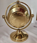 Solid Brass Ships Clock Rare Gimbal Base  Bell Clock Company Quartz Movement