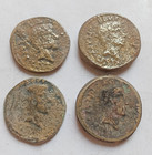 Set Of 4 Extremely Rare Ancient Roman Brutus Eid Mar Denarius Bronze Coins