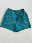Vintage 80s Cherokee Elastic Waist Teal Cotton High Waist Shorts Women   s Large