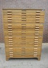 5 Drawer Section  Oak Hamilton Art  Map  Blueprint  Architect Flat File Cabinet